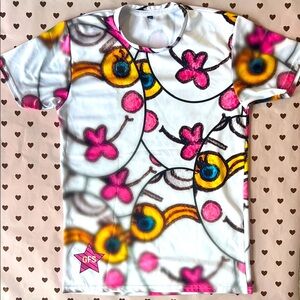 Men's Graphic Tee - White and Pink